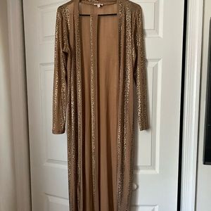 Animal print sheer cardigan